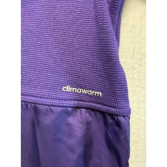 Adidas Women’s ClimaWarm Hoodie Purple Half Zip Pullover Jacket Size M - Picture 10 of 10
